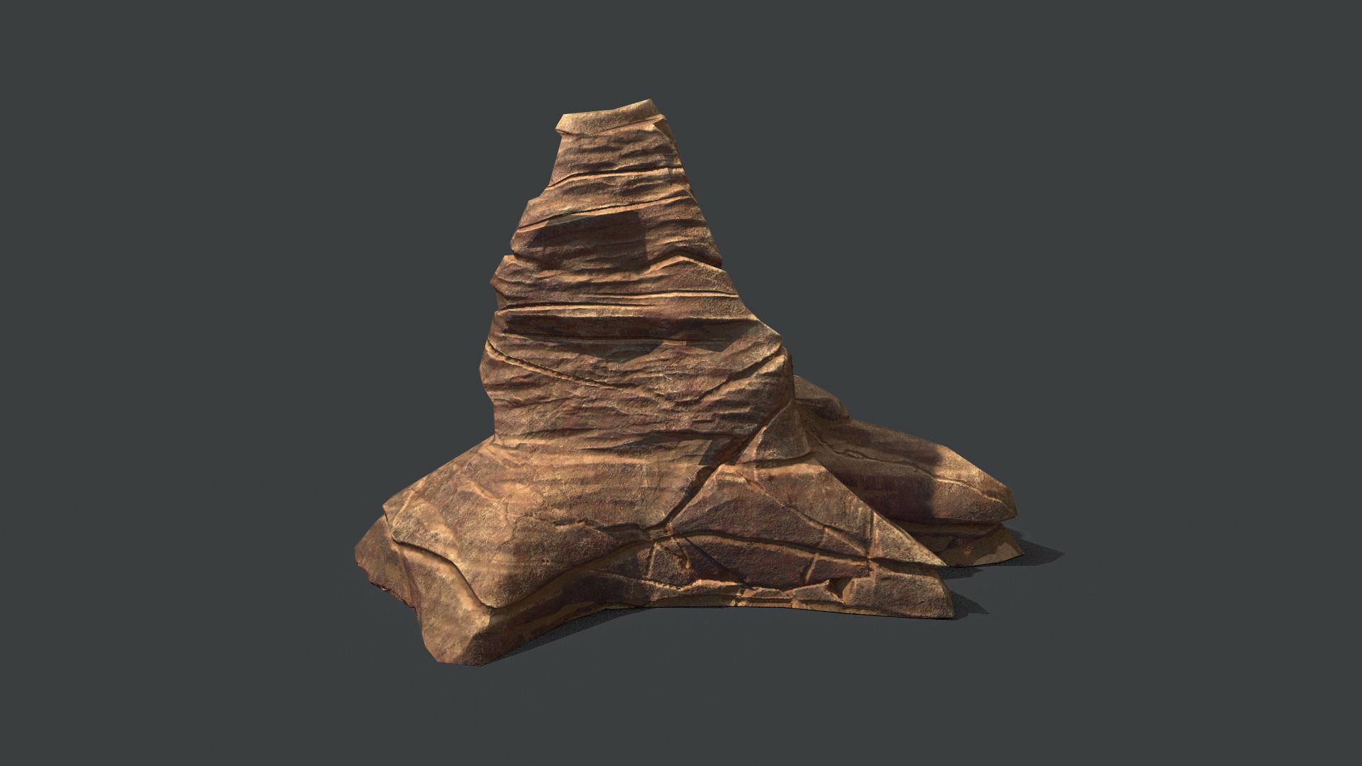Red Rock Sandstone Pbr Collection Low-poly 3D model_16