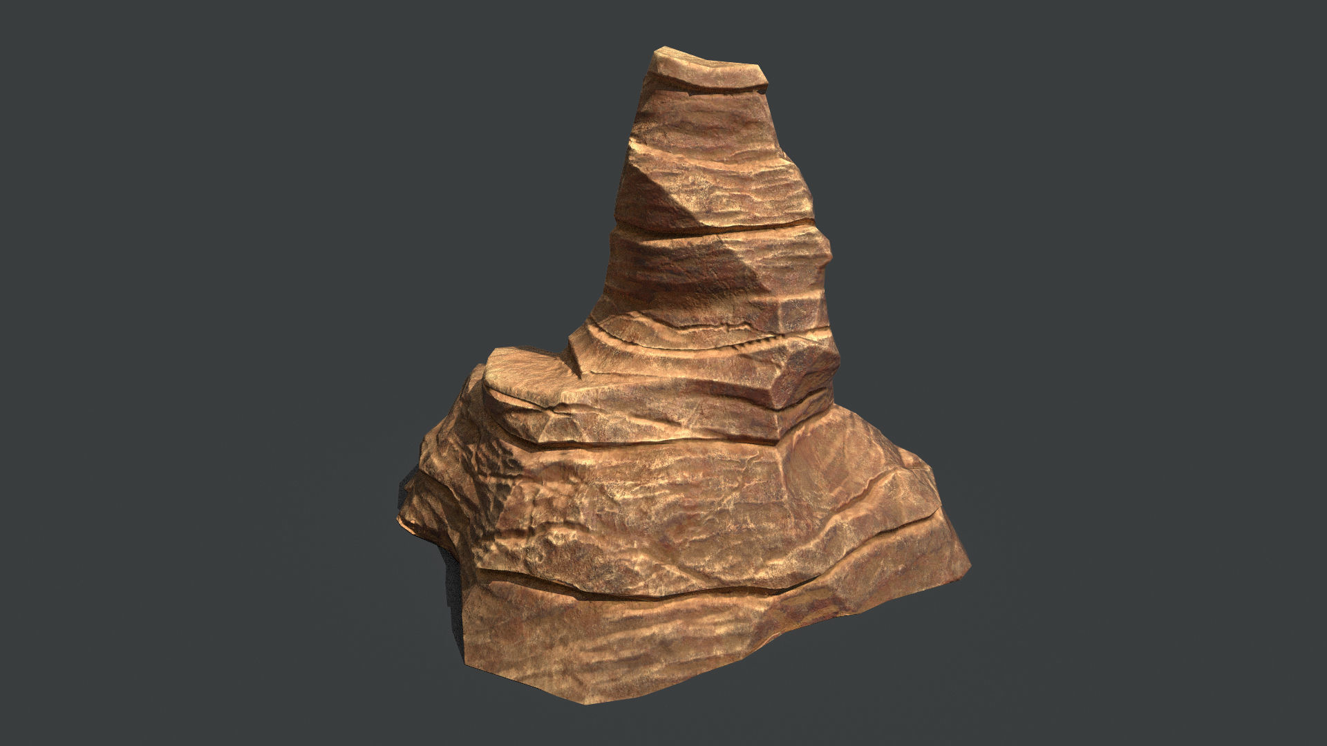 Red Rock Sandstone Pbr Collection Low-poly 3D model_15