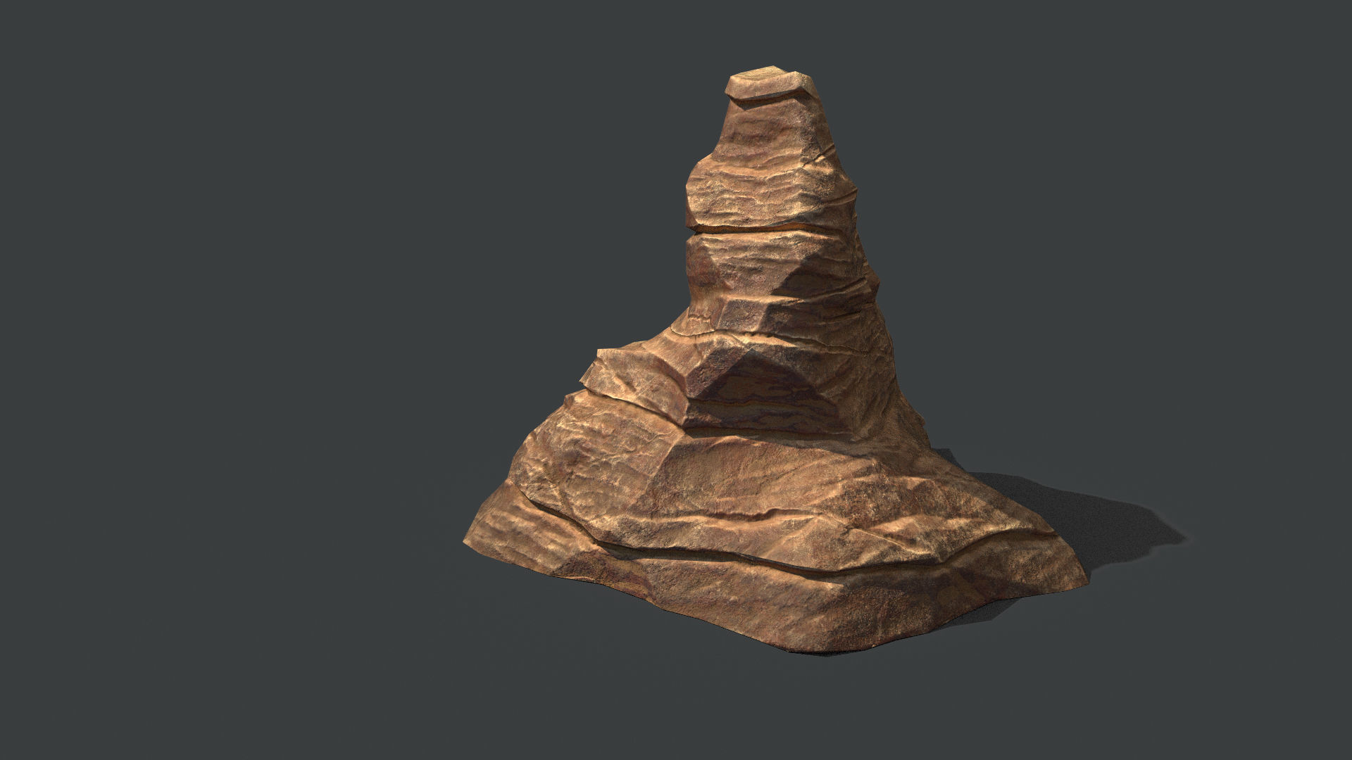Red Rock Sandstone Pbr Collection Low-poly 3D model_23