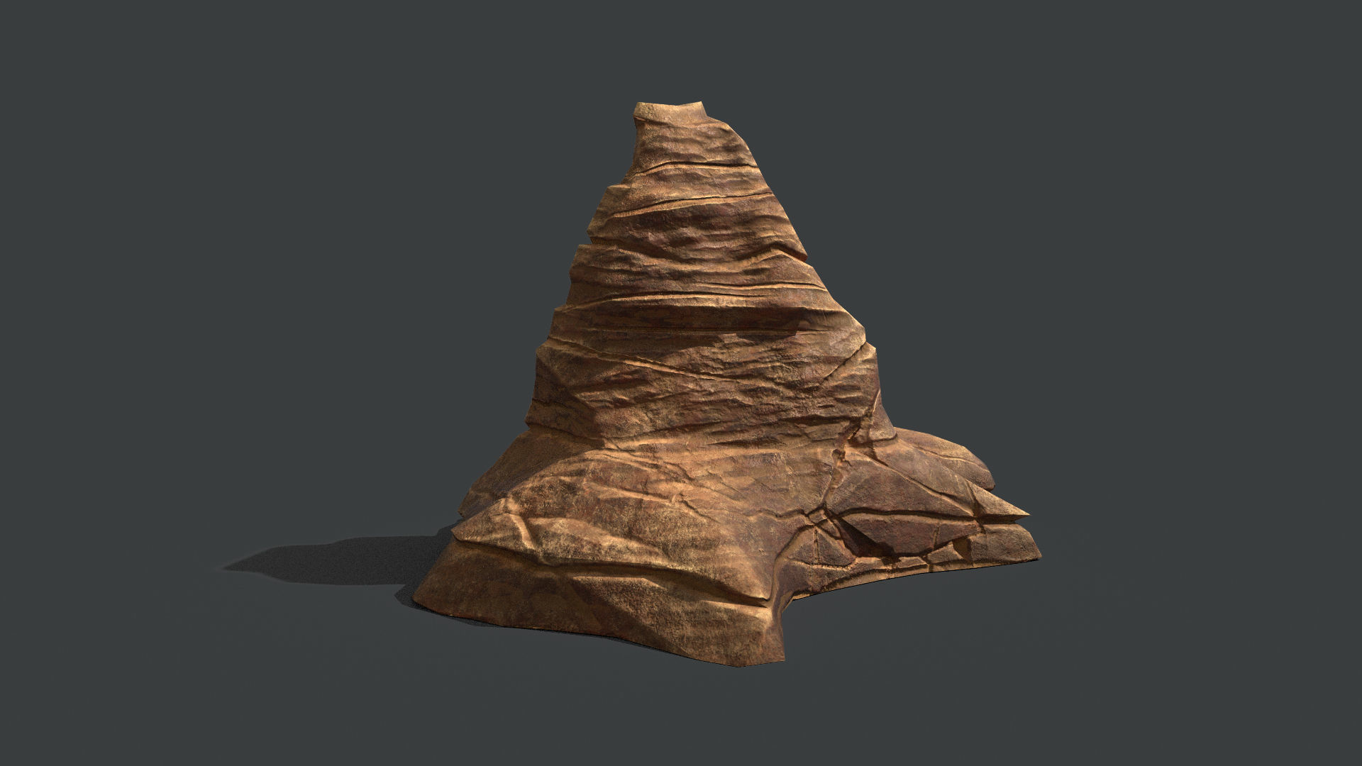 Red Rock Sandstone Pbr Collection Low-poly 3D model_17