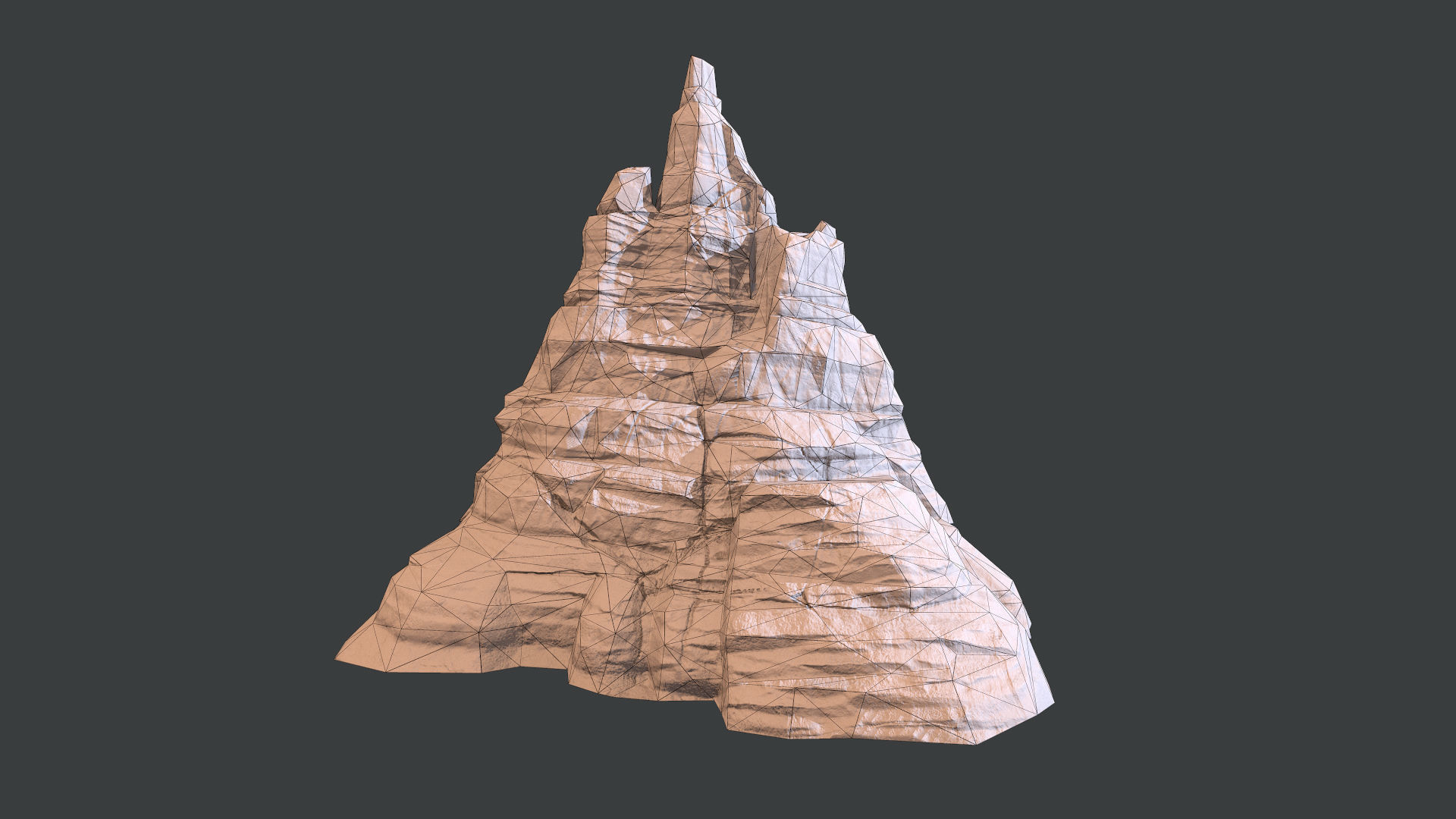 Red Rock Sandstone Pbr Collection Low-poly 3D model_6
