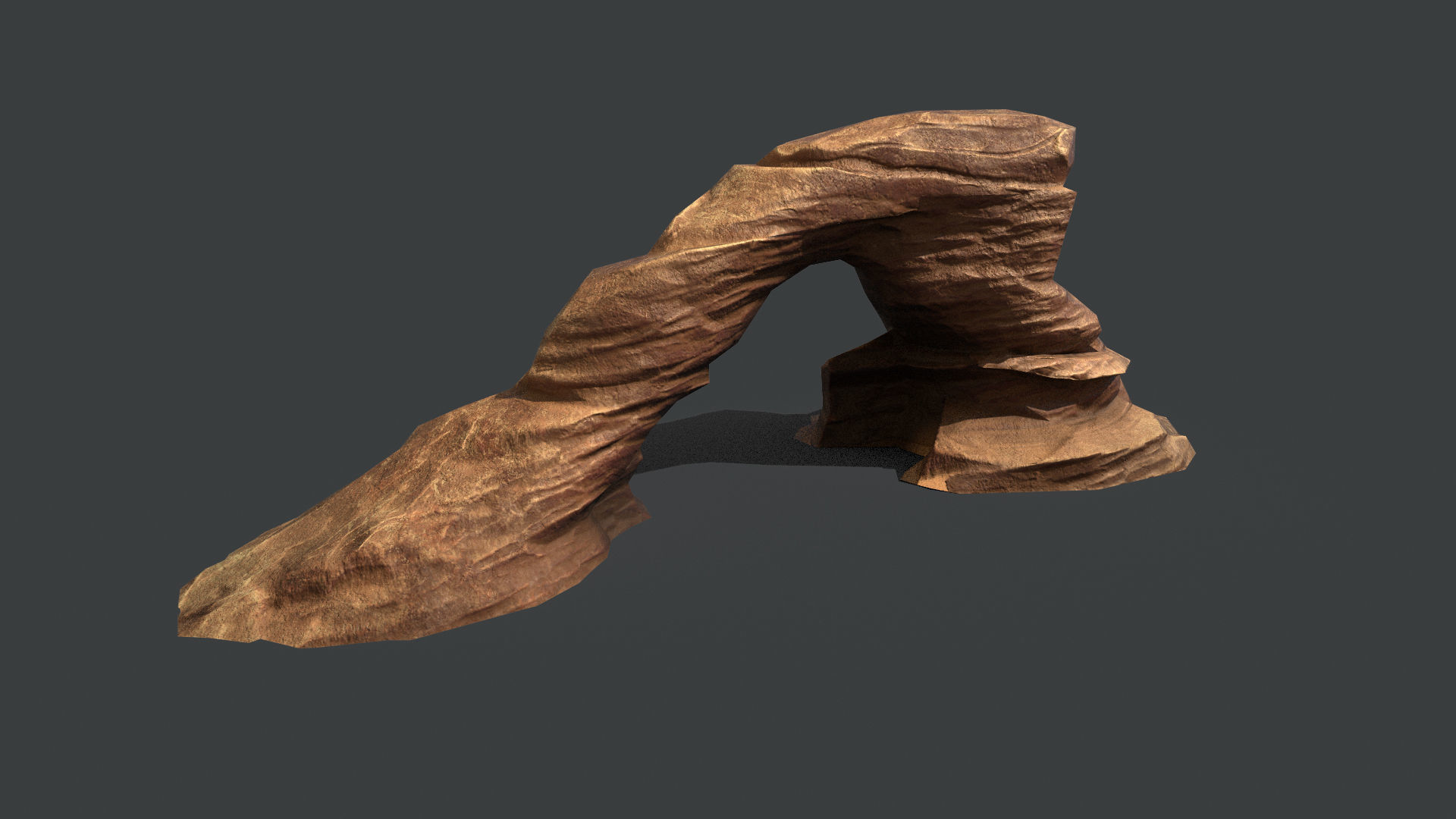 Red Rock Sandstone Pbr Collection Low-poly 3D model_26