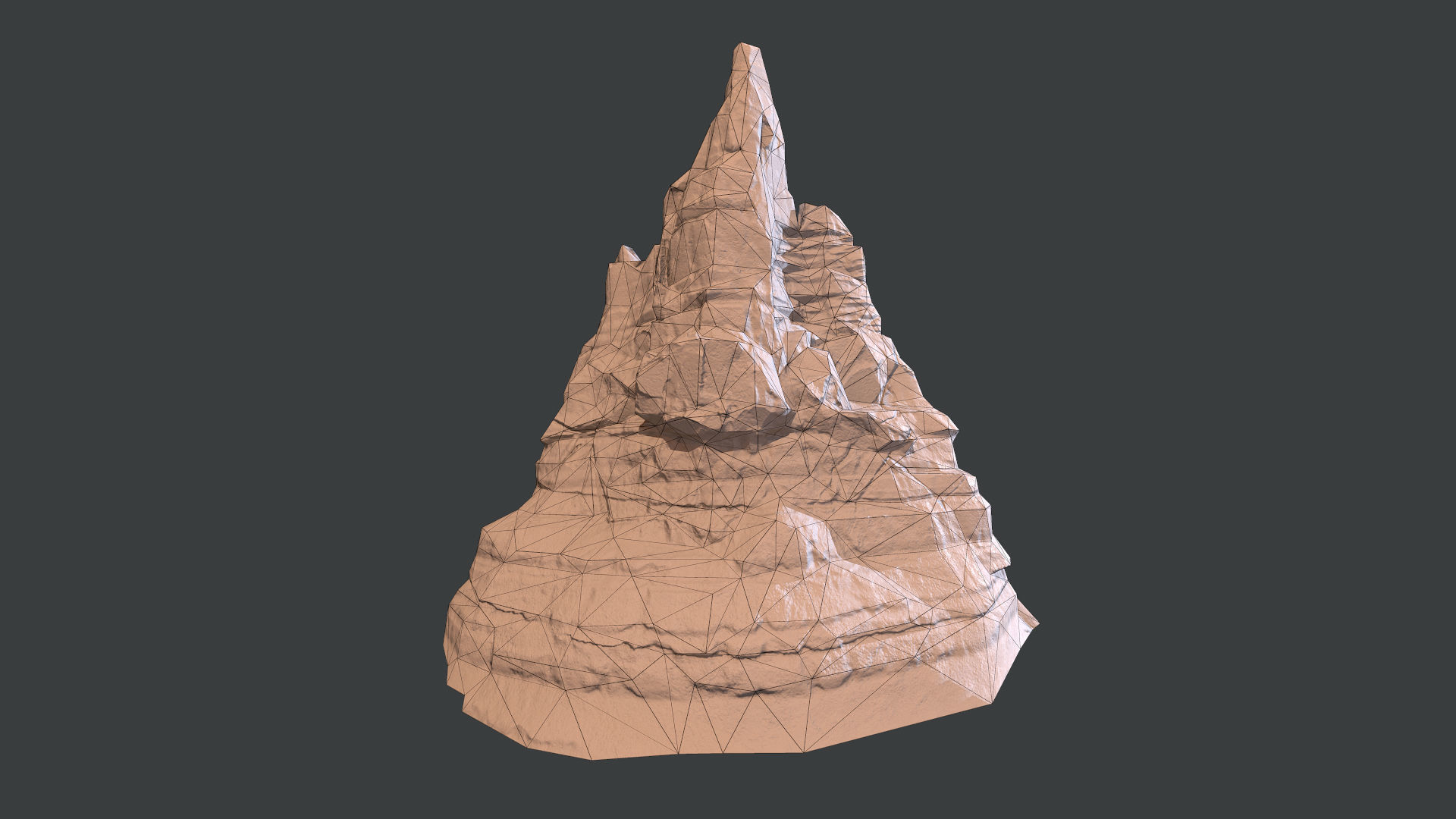 Red Rock Sandstone Pbr Collection Low-poly 3D model_5