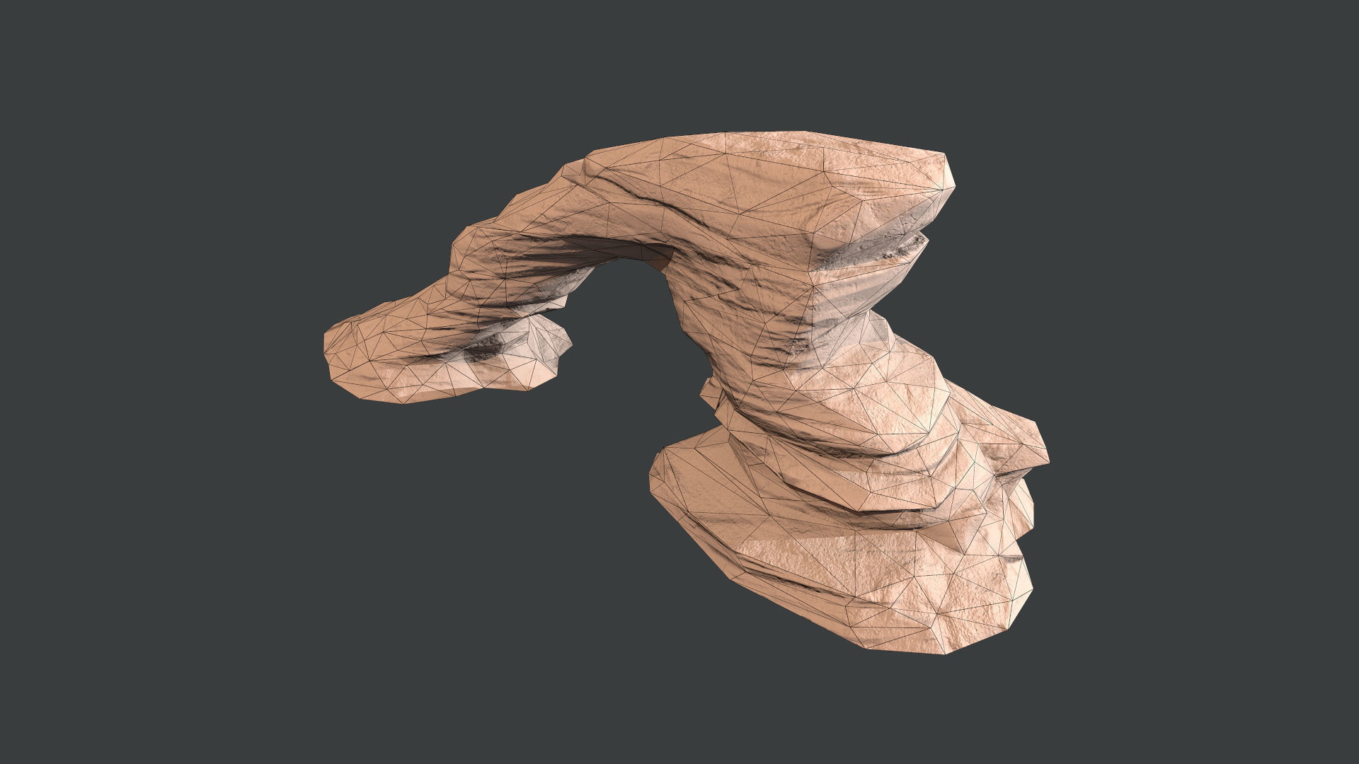 Red Rock Sandstone Pbr Collection Low-poly 3D model_28