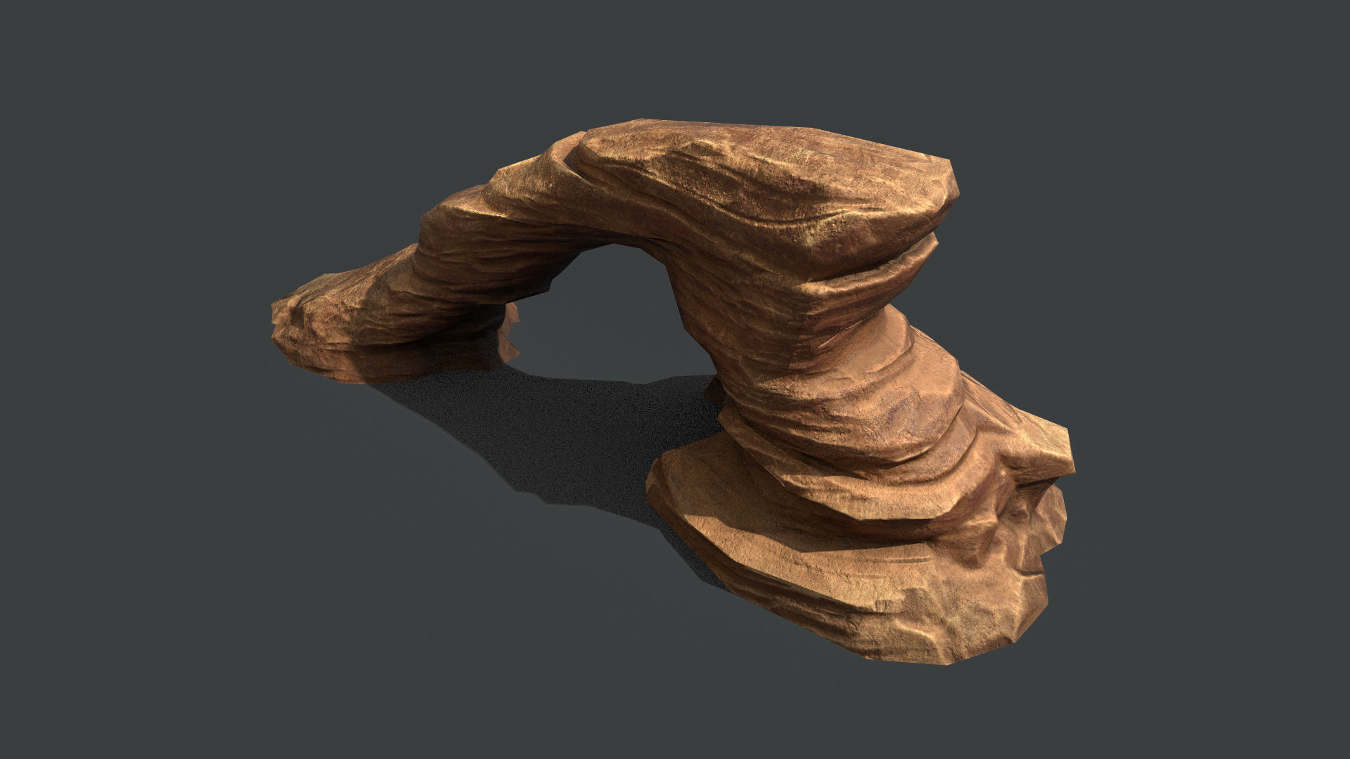 Red Rock Sandstone Pbr Collection Low-poly 3D model_25