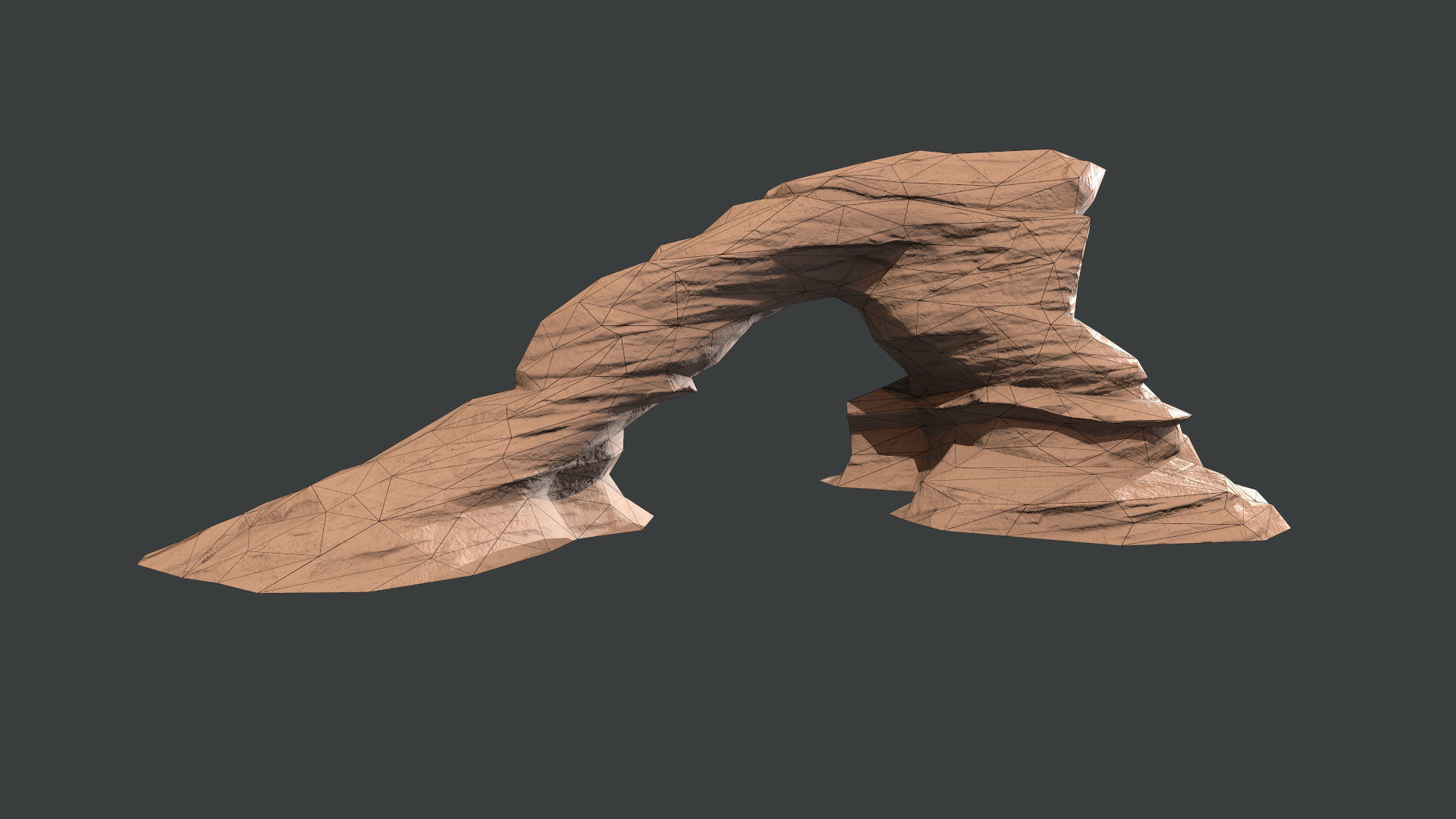 Red Rock Sandstone Pbr Collection Low-poly 3D model_30