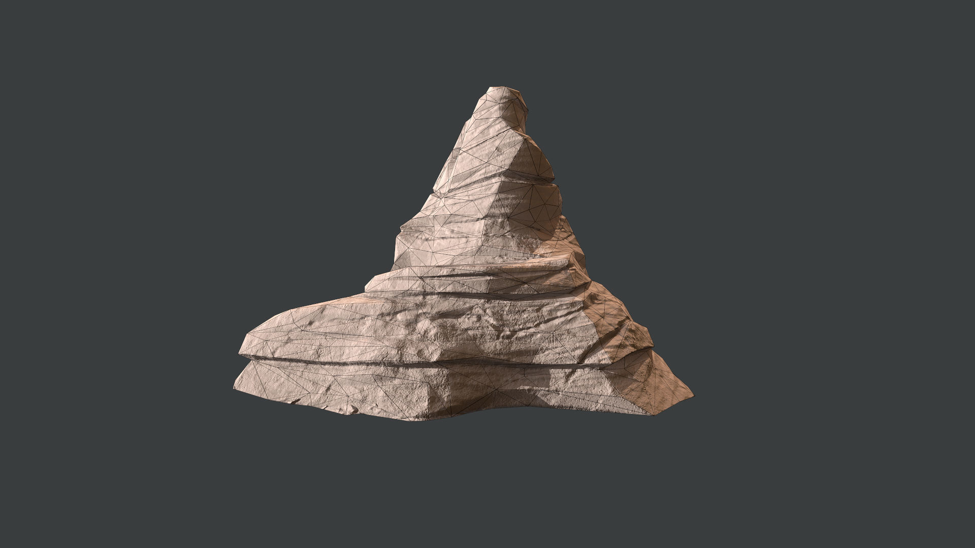 Red Rock Sandstone Pbr Collection Low-poly 3D model_21