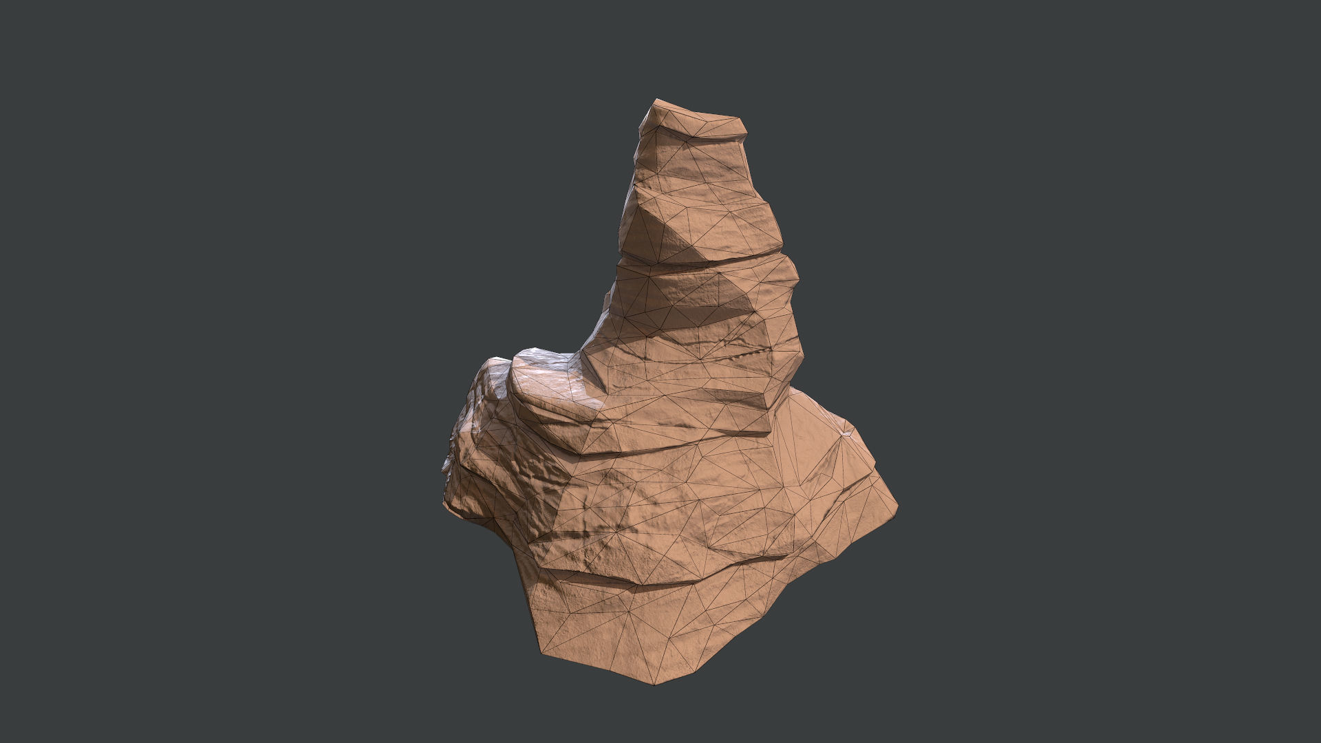 Red Rock Sandstone Pbr Collection Low-poly 3D model_22