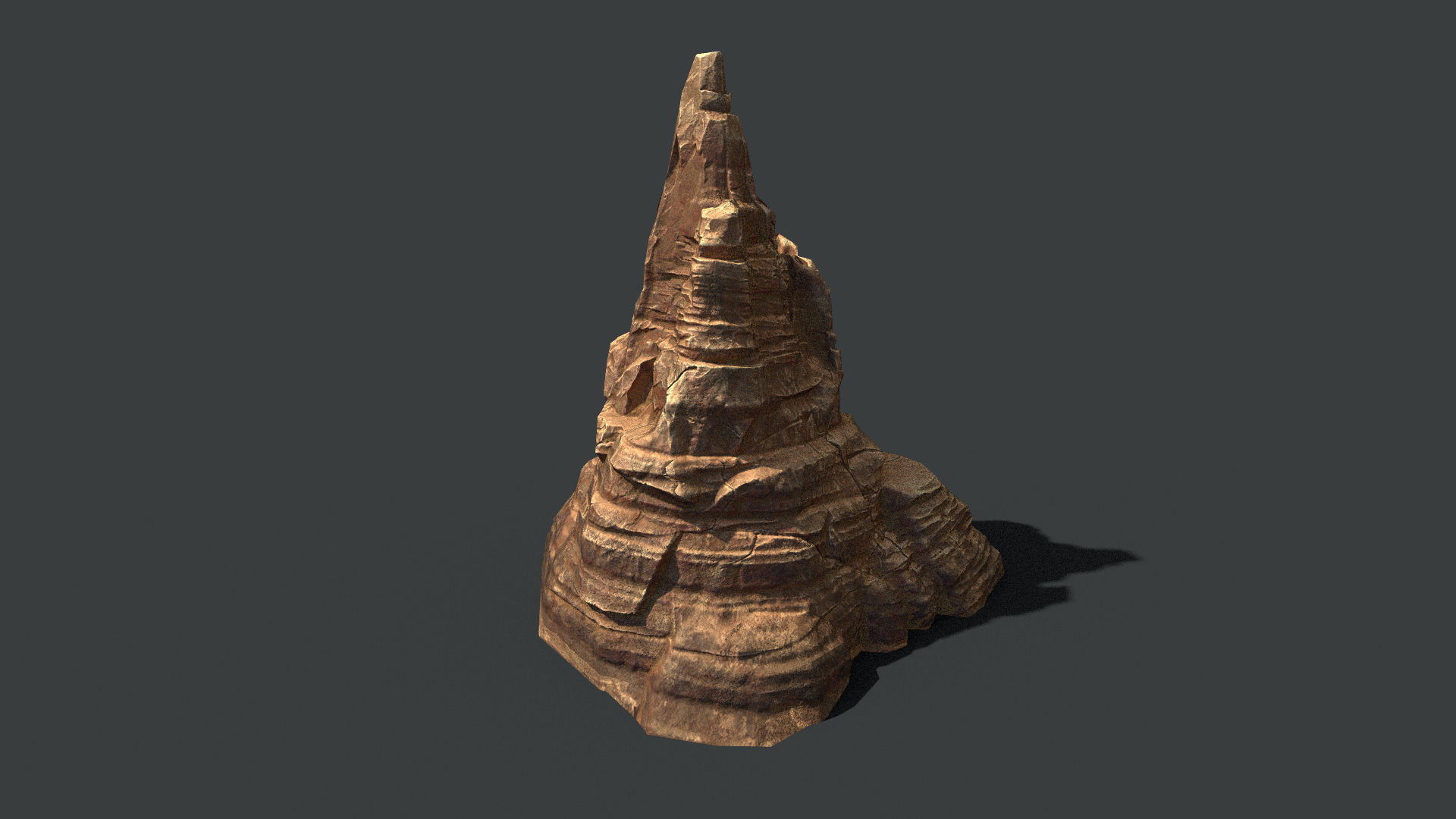 Red Rock Sandstone Pbr Collection Low-poly 3D model_3