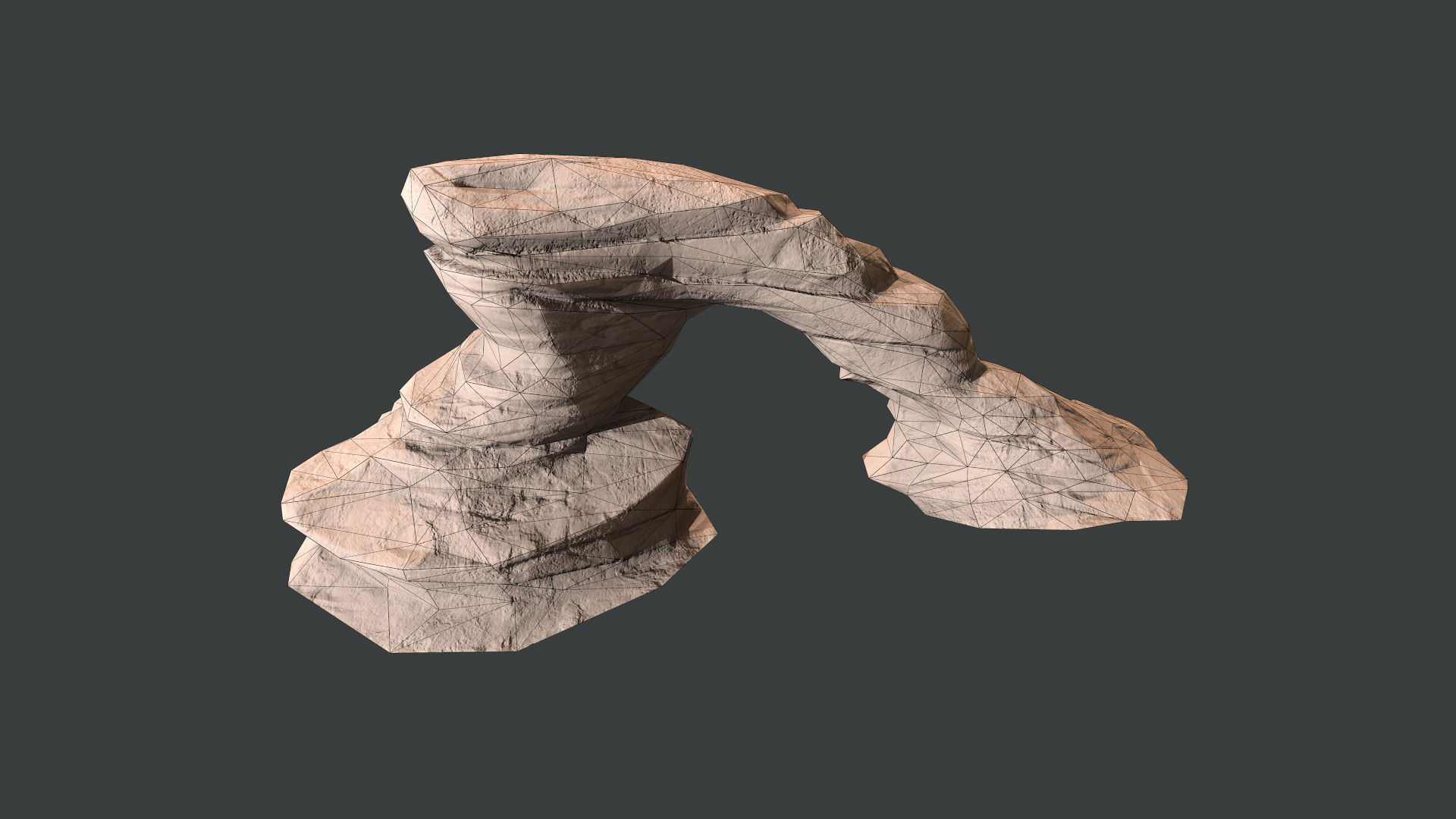 Red Rock Sandstone Pbr Collection Low-poly 3D model_31
