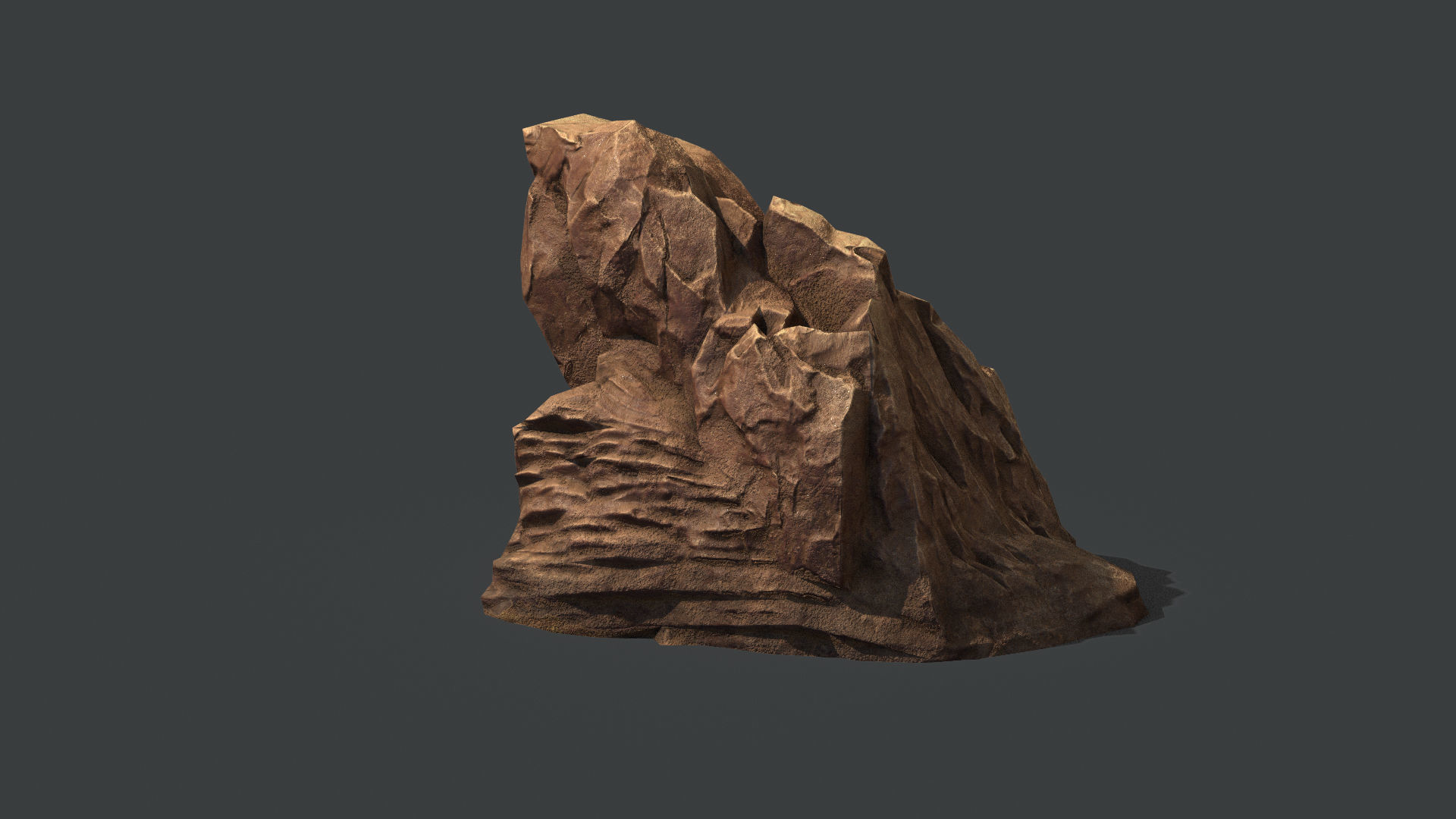 Red Rock Sandstone Pbr Collection Low-poly 3D model_9