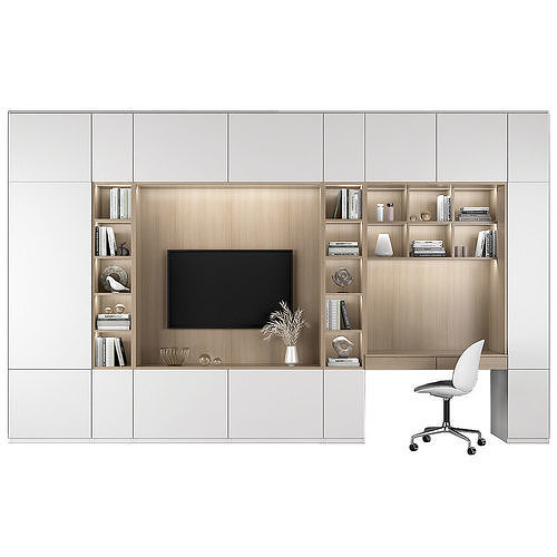 TV Shelf and workplace 72 3D model