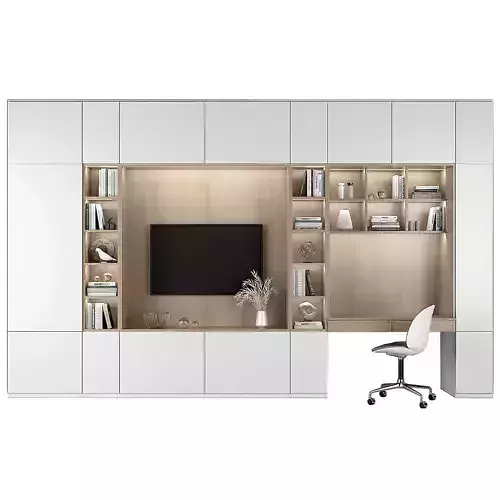 TV Shelf and workplace 72 3D model