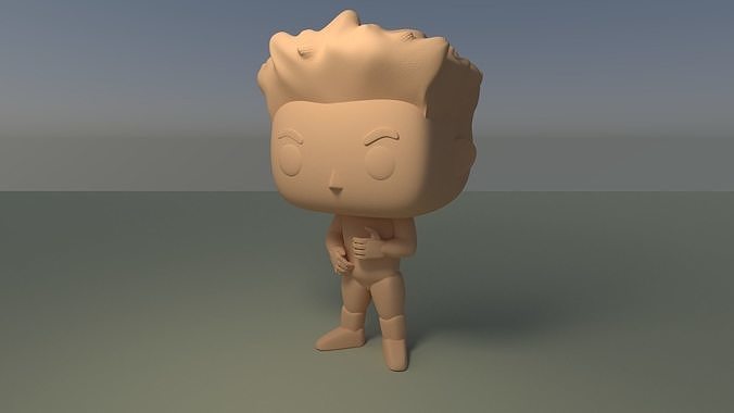 Custom Pop Man Angry Face 3D Print Collectable 3D print model