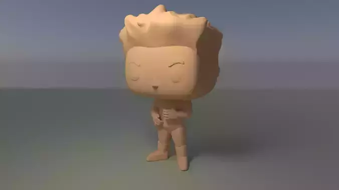 Custom Pop Man Angry Face 3D Print Collectable 3D print model