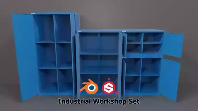 Industrial Workshop Basic Cabinets Solid PBR