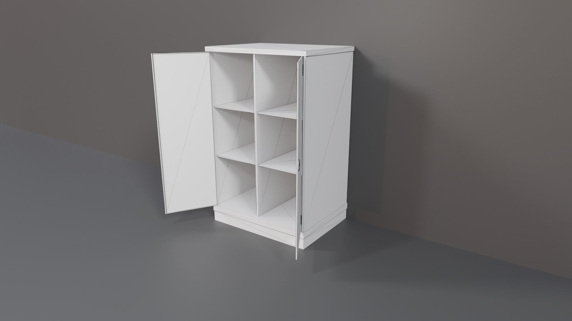 Industrial Workshop Bumped Cabinets Solid PBR Low-poly 3D model_36