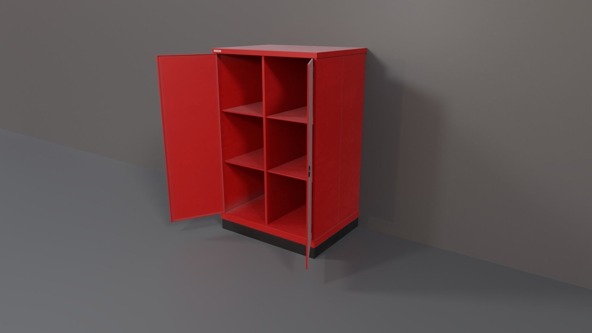 Industrial Workshop Bumped Cabinets Solid PBR Low-poly 3D model_35