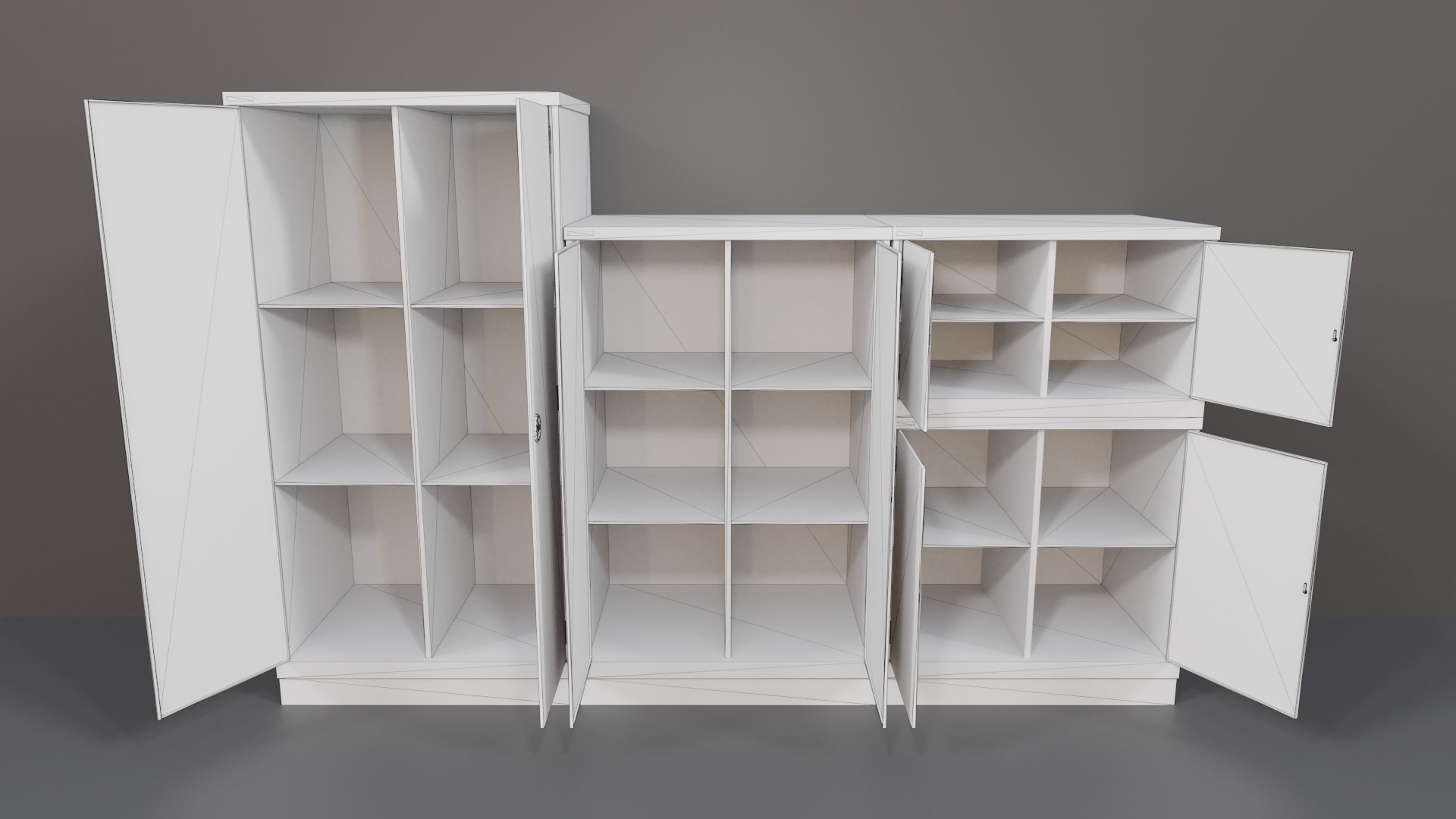 Industrial Workshop Bumped Cabinets Solid PBR Low-poly 3D model_12