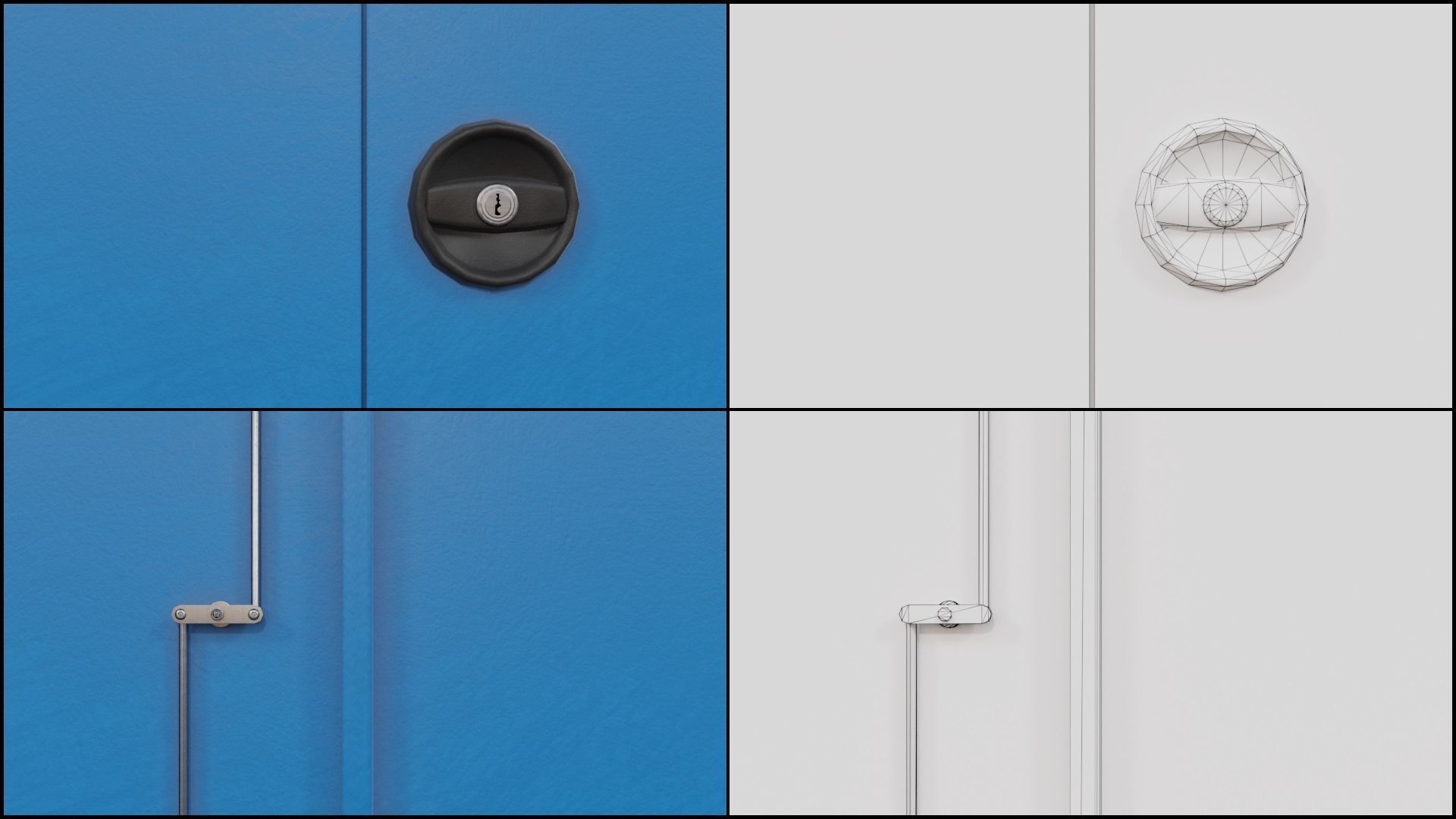 Industrial Workshop Bumped Cabinets Solid PBR Low-poly 3D model_38