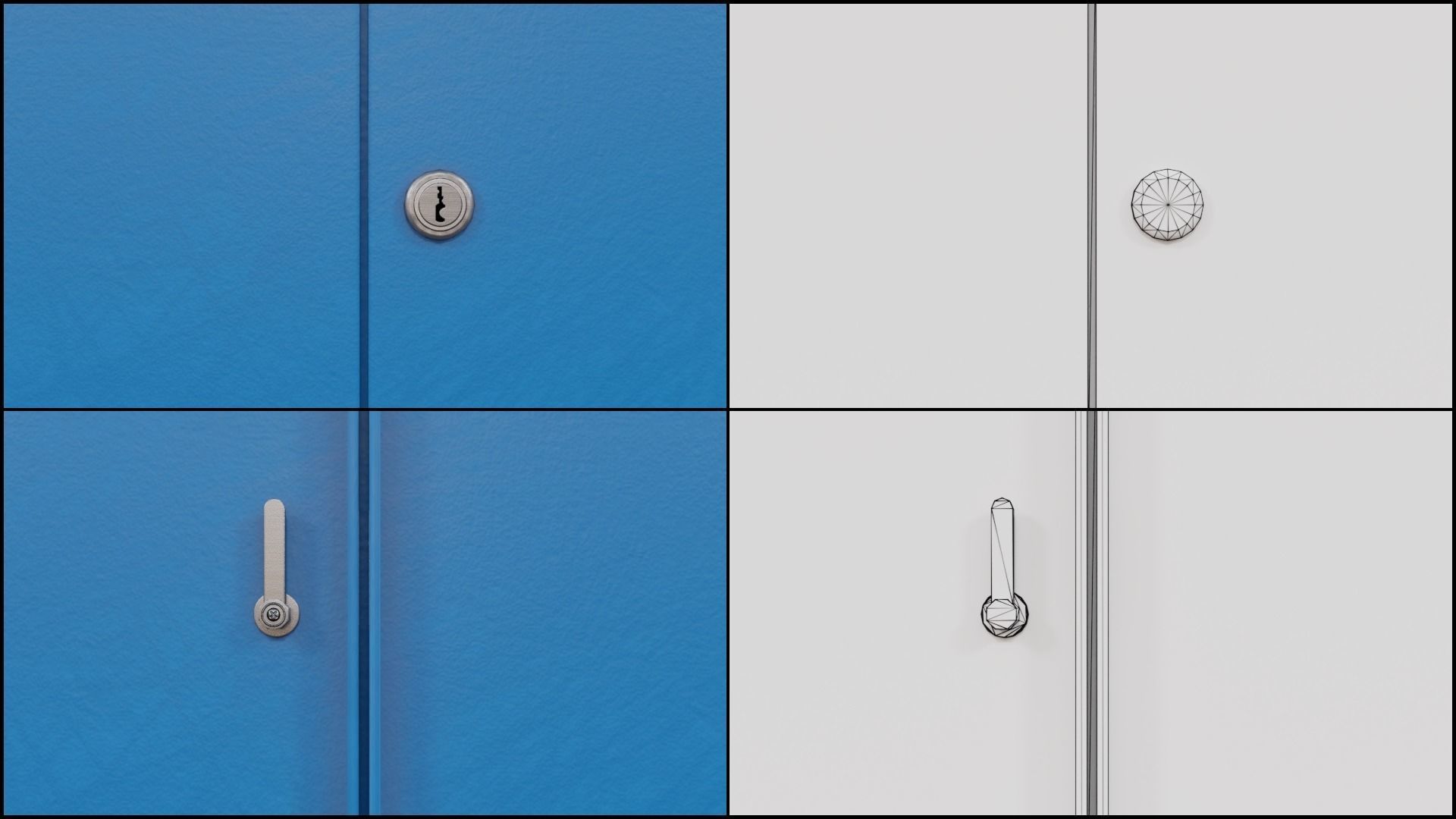 Industrial Workshop Bumped Cabinets Solid PBR Low-poly 3D model_39