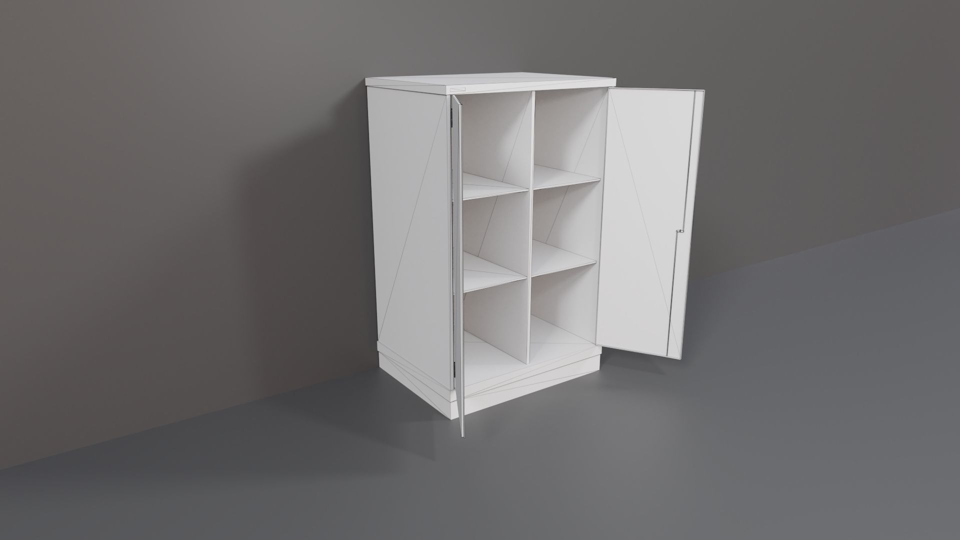 Industrial Workshop Bumped Cabinets Solid PBR Low-poly 3D model_24