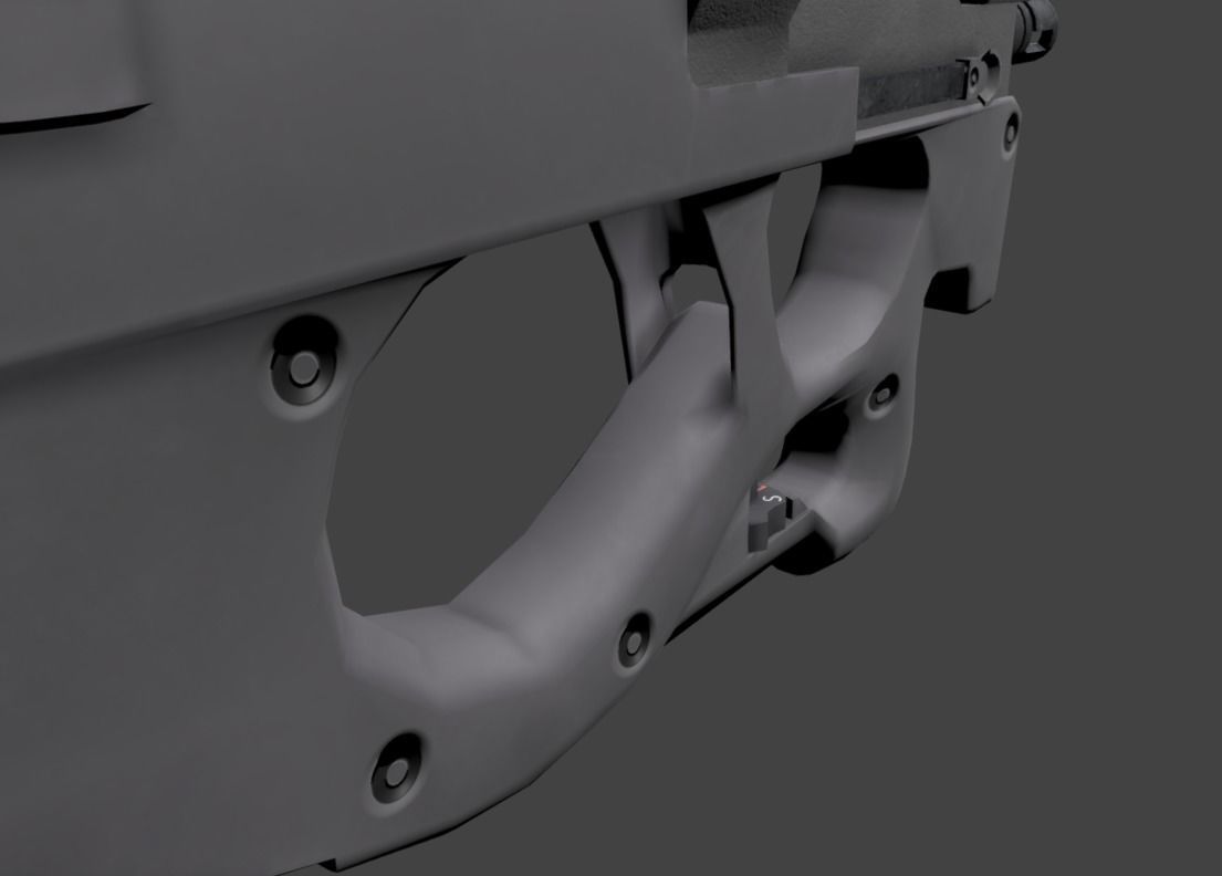 P90 MAG Controller For VR Low-poly 3D model_4