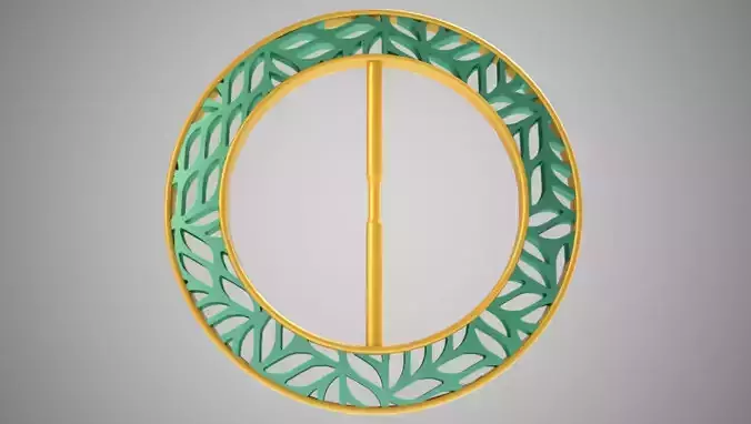 Leafy Belt Buckle Low-poly 3D model