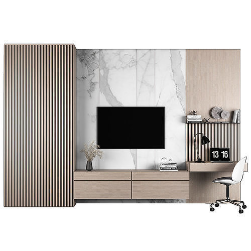 TV stand and workplace  3D model