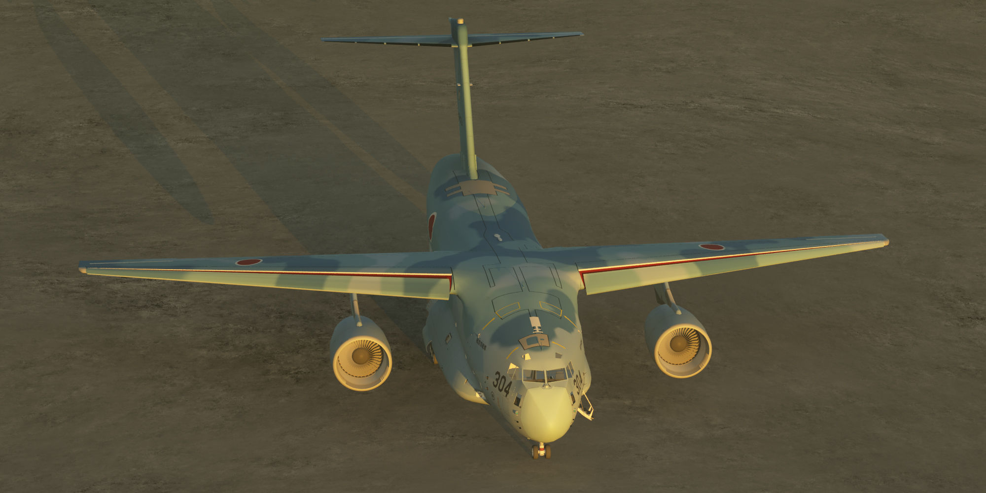 JASDF Kawasaki C-2 Cargo Plane  revised edition 3D model_7