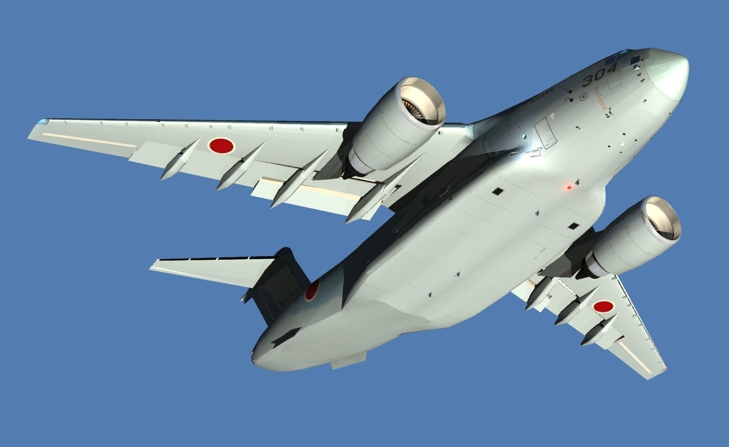 JASDF Kawasaki C-2 Cargo Plane  revised edition 3D model_3