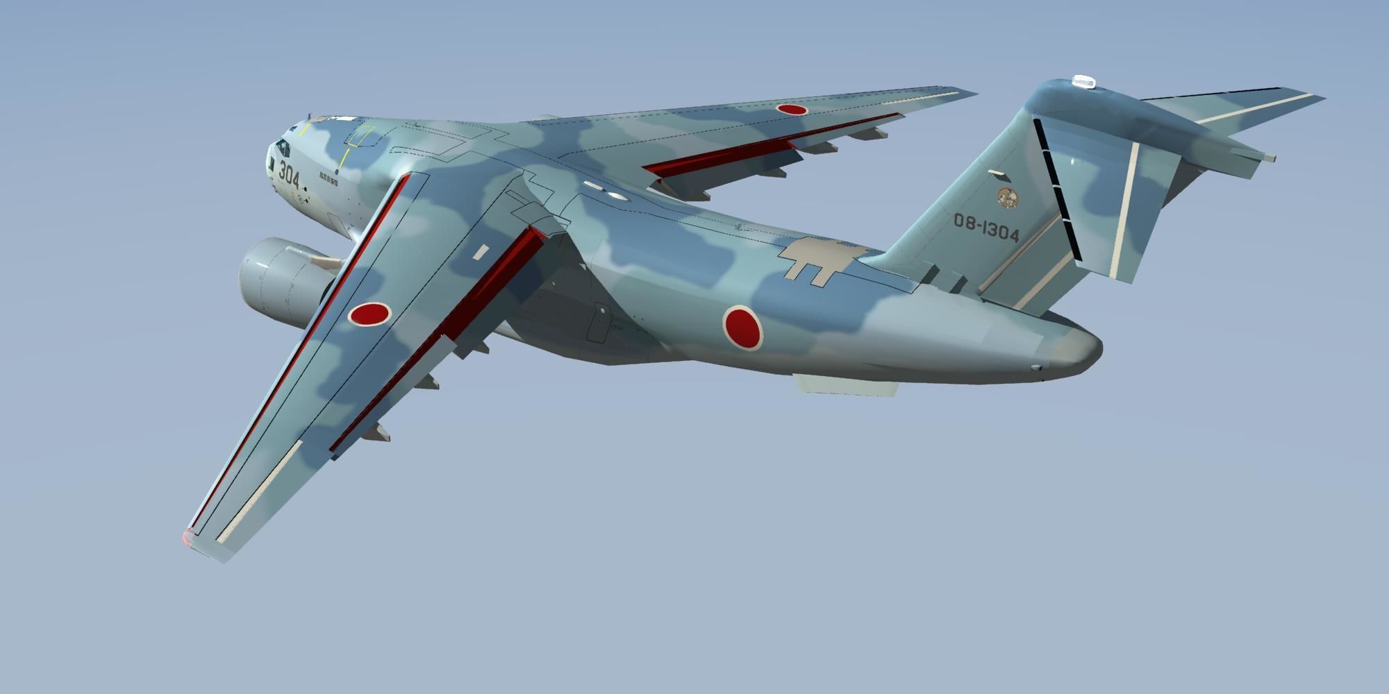JASDF Kawasaki C-2 Cargo Plane  revised edition 3D model_2