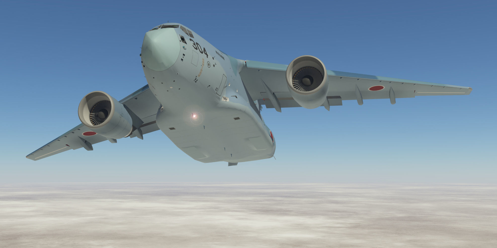 JASDF Kawasaki C-2 Cargo Plane  revised edition 3D model_5