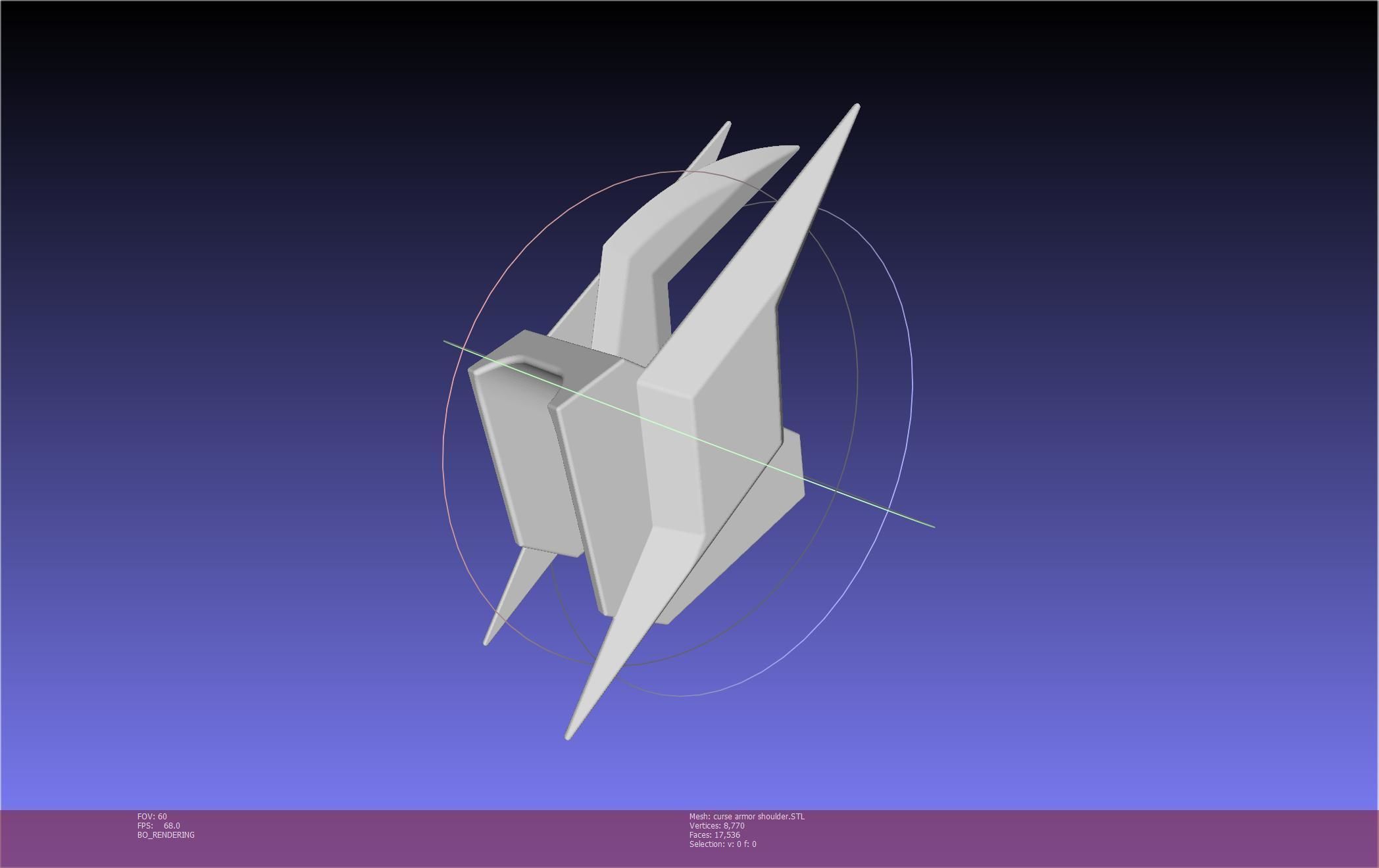 Shield Hero Curse Armor Shoulder 3D print model_2