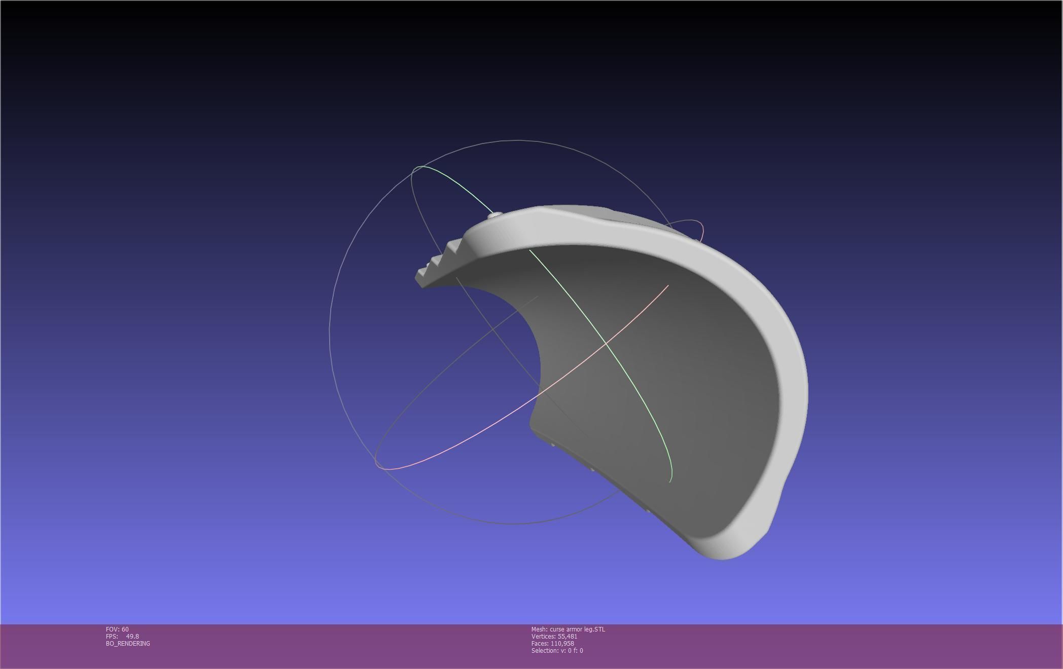 Shield Hero Curse Armor Leg Piece 3D print model_8