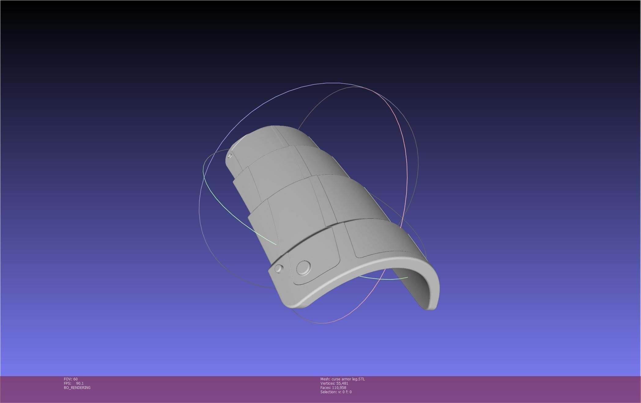 Shield Hero Curse Armor Leg Piece 3D print model_53