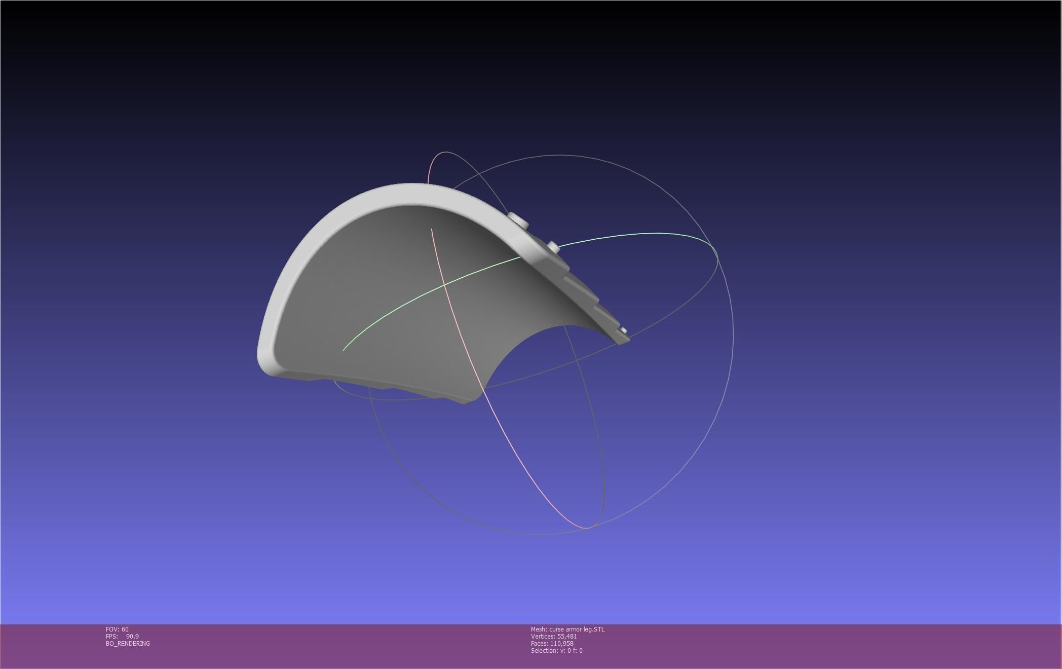 Shield Hero Curse Armor Leg Piece 3D print model_17