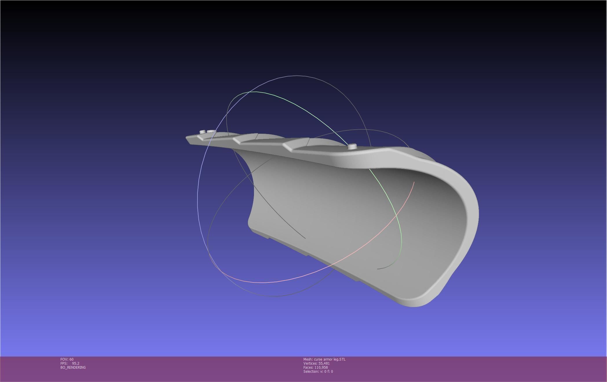 Shield Hero Curse Armor Leg Piece 3D print model_7