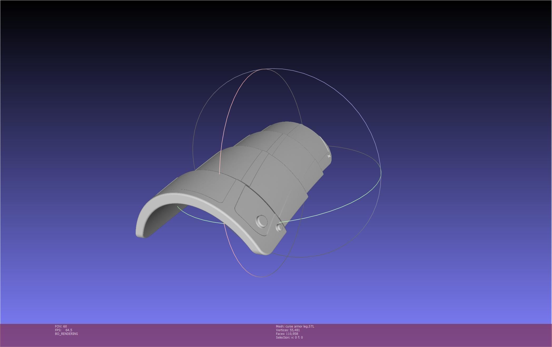 Shield Hero Curse Armor Leg Piece 3D print model_34