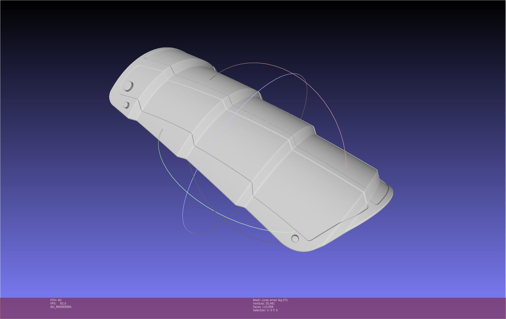 Shield Hero Curse Armor Leg Piece 3D print model_2