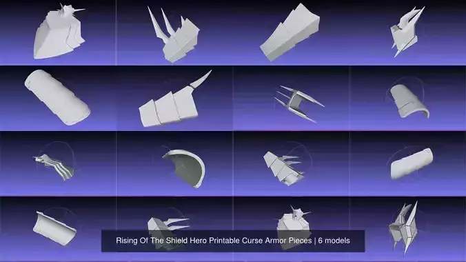Rising Of The Shield Hero Printable Curse Armor Pieces 3D Model Collection
