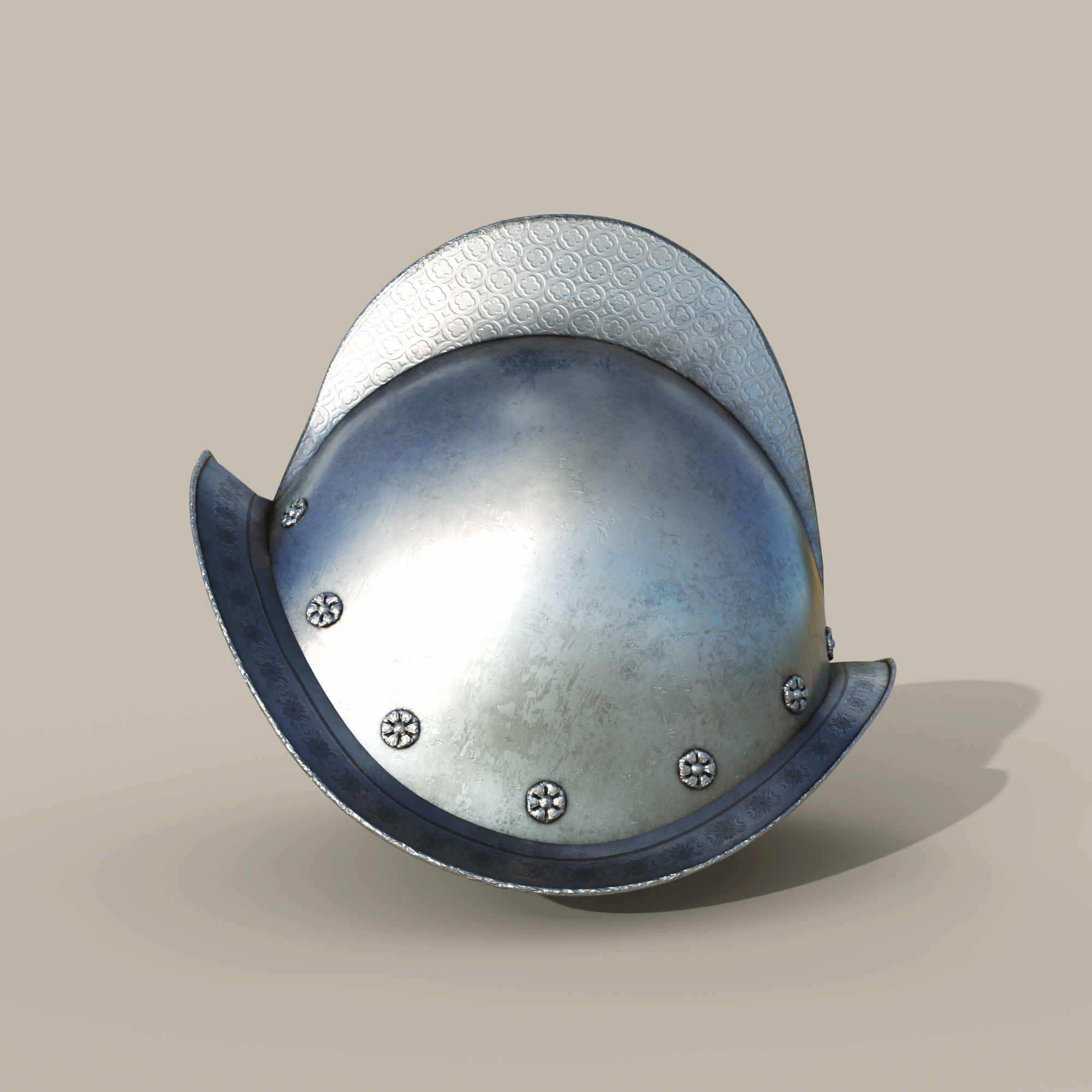 Morion Helmet 3D model_2