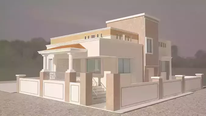 Exterior house with fence