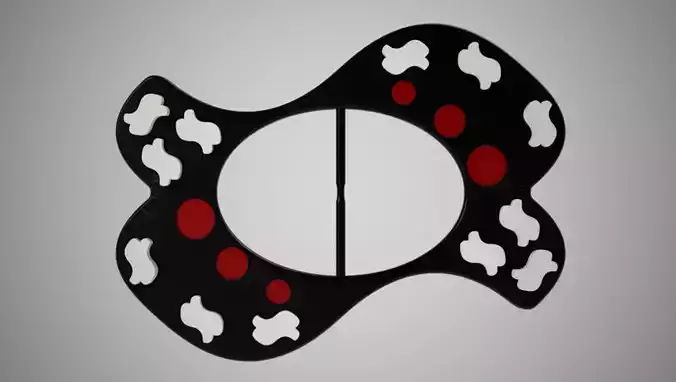 Cloud Belt Buckle Low-poly 3D model