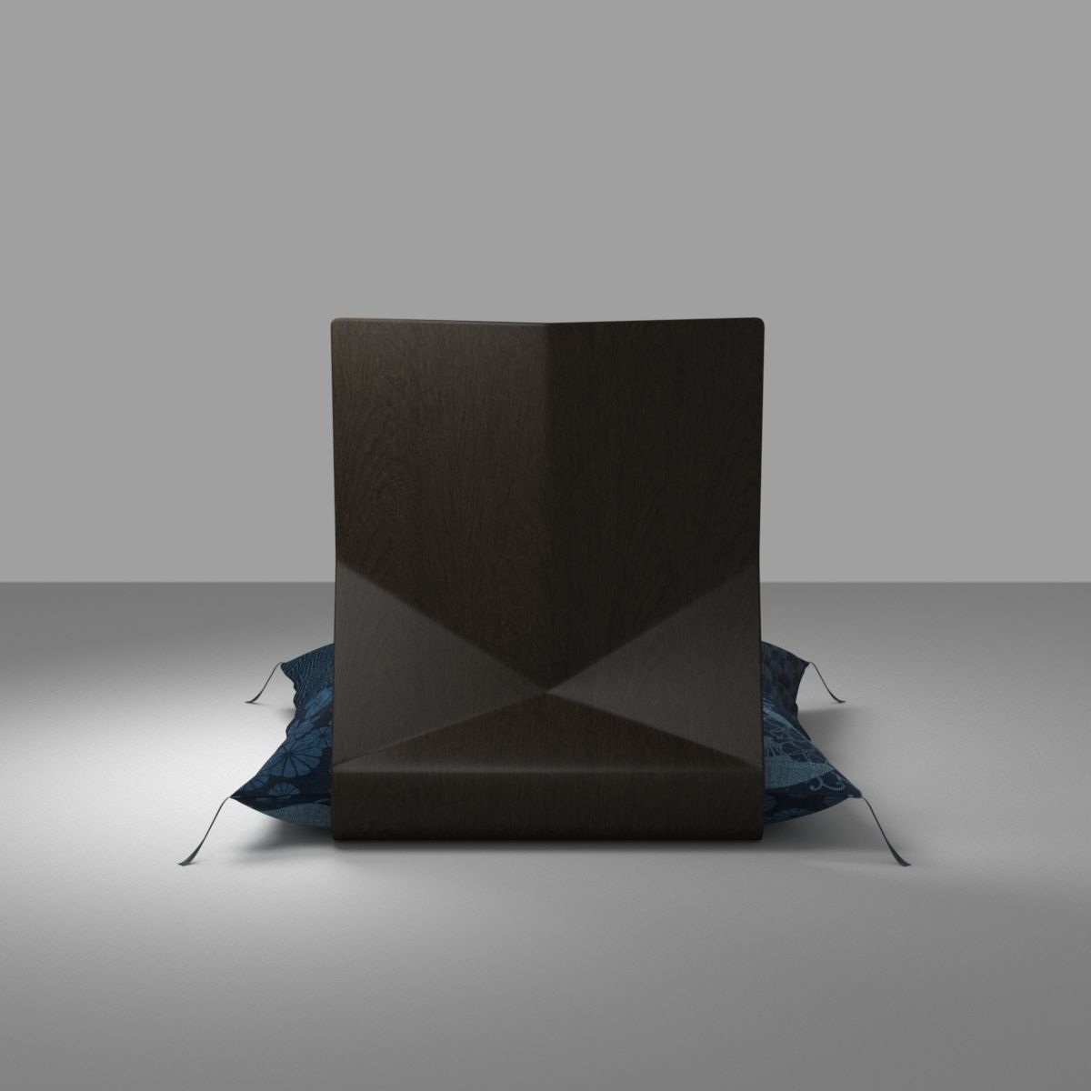 Japanese sitting cushion and seat chair 3D model_6