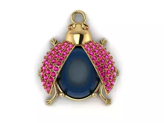 orange wing pendant 3D print model