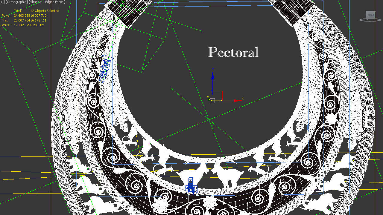Scythian pectoral 3D model_12