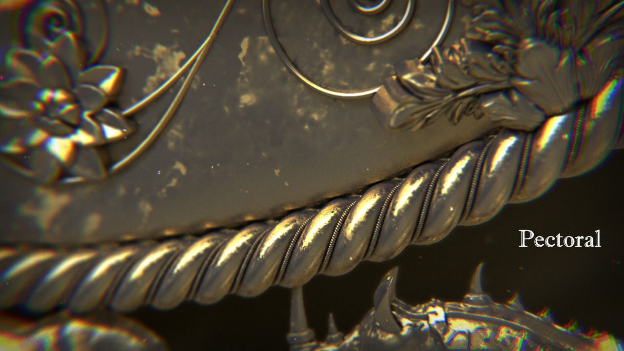 Scythian pectoral 3D model_11