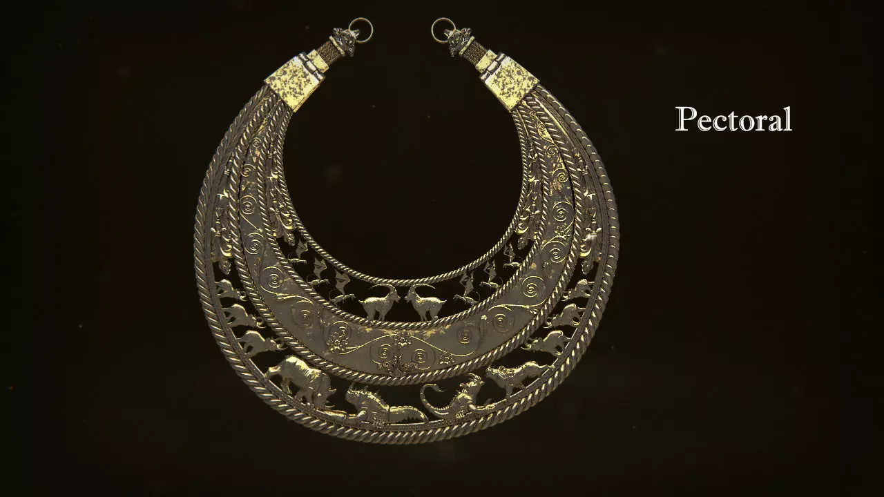 Scythian pectoral 3D model_0