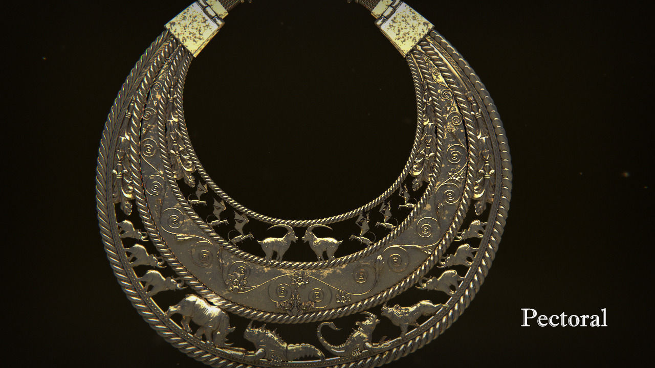 Scythian pectoral 3D model_3